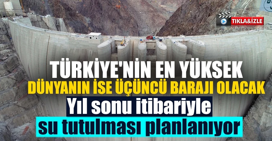 Türkiye’nin en yüksek, dünyanın ise üçüncü barajı olacak olan Yusufeli Barajı’da çalışmalar devam ediyor 