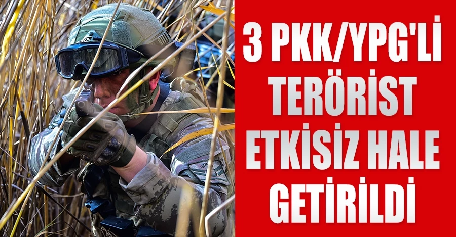 Barış Pınarı bölgesinde 3 PKK/YPG