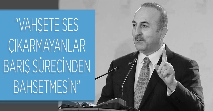 Bakan Çavuşoğlu: Vahşete ses çıkarmayanlar barış sürecinden bahsetmesin