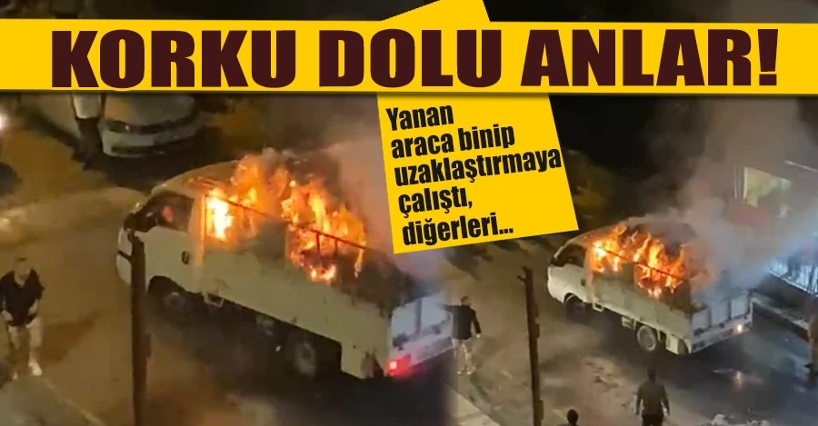 İstanbul’da korku dolu anlar: Yanan aracı binip uzaklaştırmaya çalıştı, diğerleri okeye devam etti   