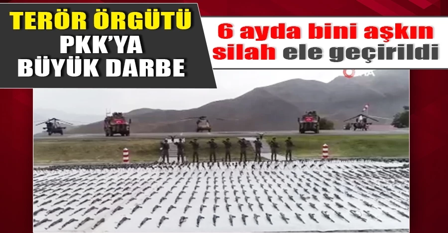 Terör örgütü PKK’ya büyük darbe: 6 ayda bini aşkın silah ele geçirildi   