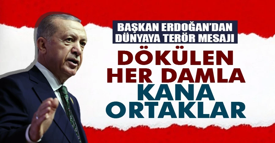Cumhurbaşkanı Erdoğan: “Terör örgütüne destek verenler de dökülen her damla kana ortaktır” 