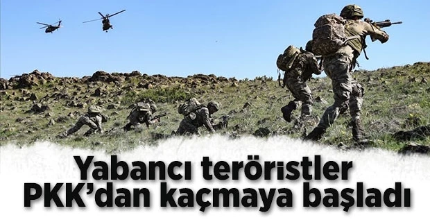 Yabancı teröristler PKK’dan kaçmaya başladı