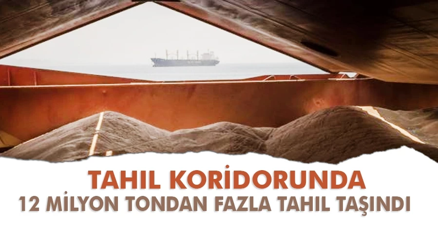  Tahıl koridorundan 501 gemi ile 12 milyon tondan fazla tahıl taşındı   