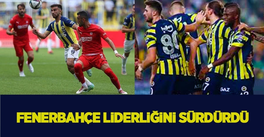 Fenerbahçe Liderliğini Sürdürdü