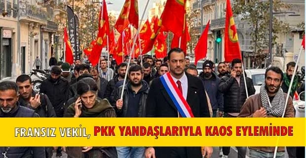 Fransız vekil, PKK yandaşlarıyla kaos eyleminde