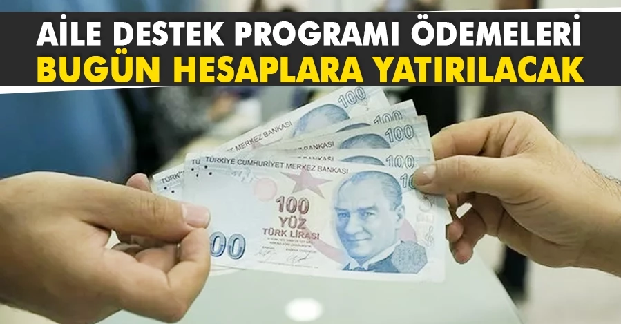 Türkiye Aile Destek Programı ödemeleri bugün hesaplara yatırılacak