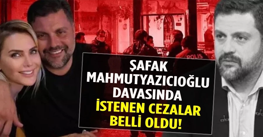 Şafak Mahmutyazıcıoğlu davasında istenen cezalar belli oldu!