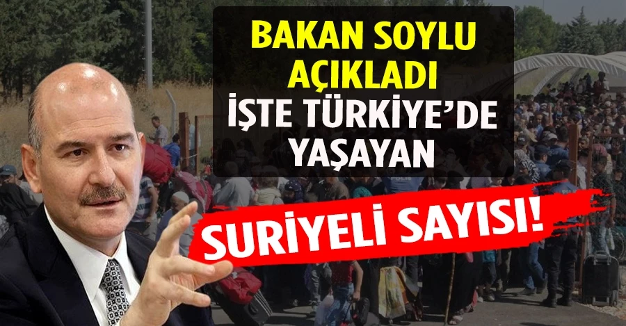  Soylu, Türkiye’de yaşayan Suriyeli sayısını açıkladı