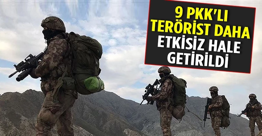 MİLLİ SAVUNMA BAKANLIĞI AÇIKLADI! 9 PKK