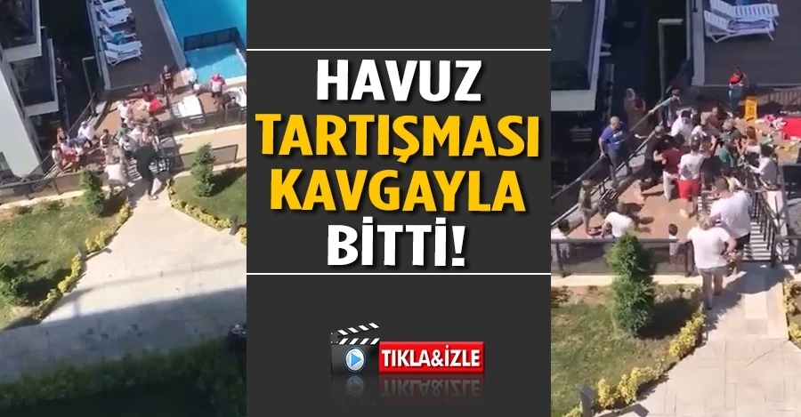 Bursa’da havuza girmek isteyen Suriyeliler site sakinleri ile kavgaya tutuştu!