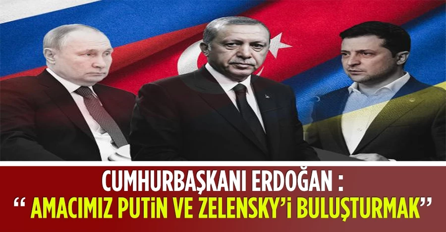 Cumhurbaşkanı Erdoğan: Amacımız Putin ve Zelensky