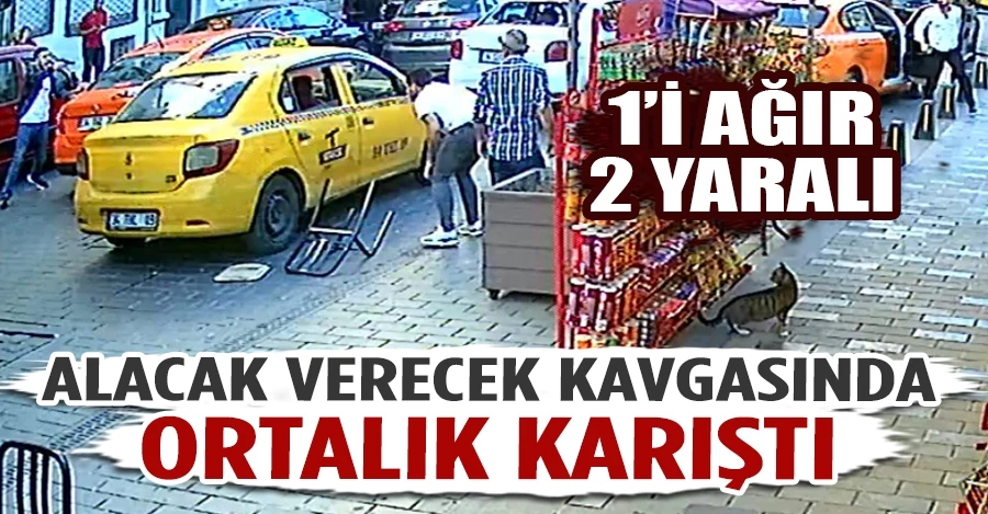 Taksim’de dehşet anları kamerada: 1’i ağır 2 yaralı	