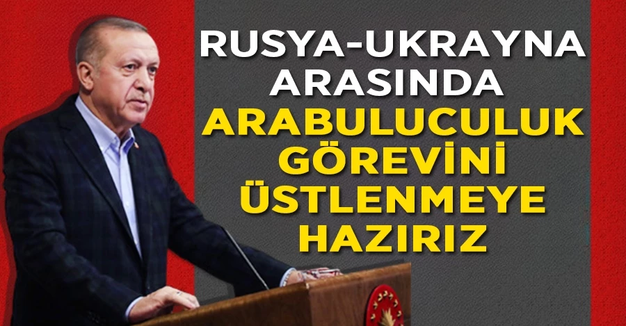 Cumhurbaşkanı Erdoğan: Rusya-Ukrayna arasında kalıcı barışın tesisi için arabuluculuk görevini üstlenmeye hazırız