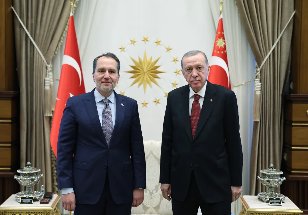  Cumhurbaşkanı Erdoğan, Yeniden Refah Partisi Genel Başkanı Fatih Erbakan