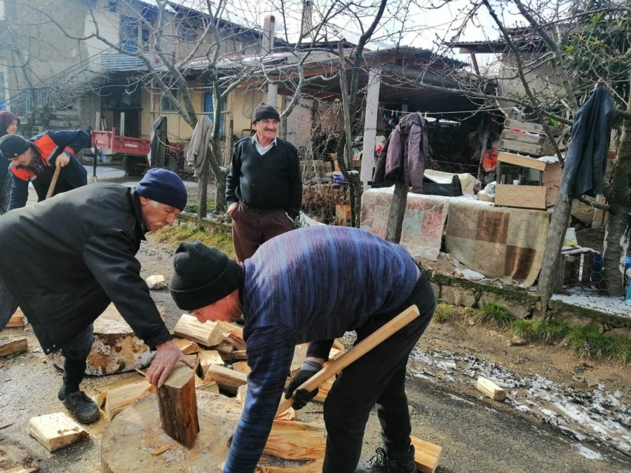 Sındırgı’dan deprem bölgesine odun desteği