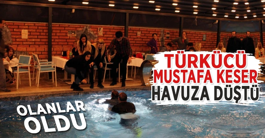 Türkücü Mustafa Keser havuza düştü!