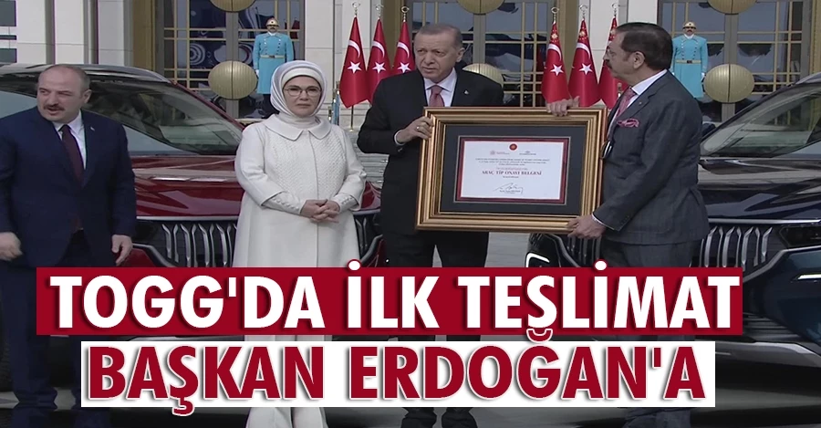 Üretilen ilk Togg Cumhurbaşkanı Erdoğan’a teslim edildi
