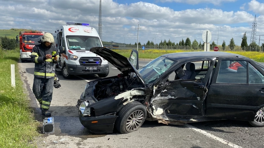  Çorlu’da trafik kazası: 1 yaralı 