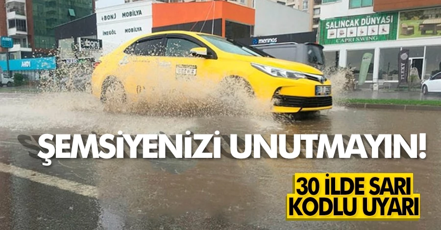 İstanbul, Ankara ve İzmir dahil 30 kente Meteoroloji