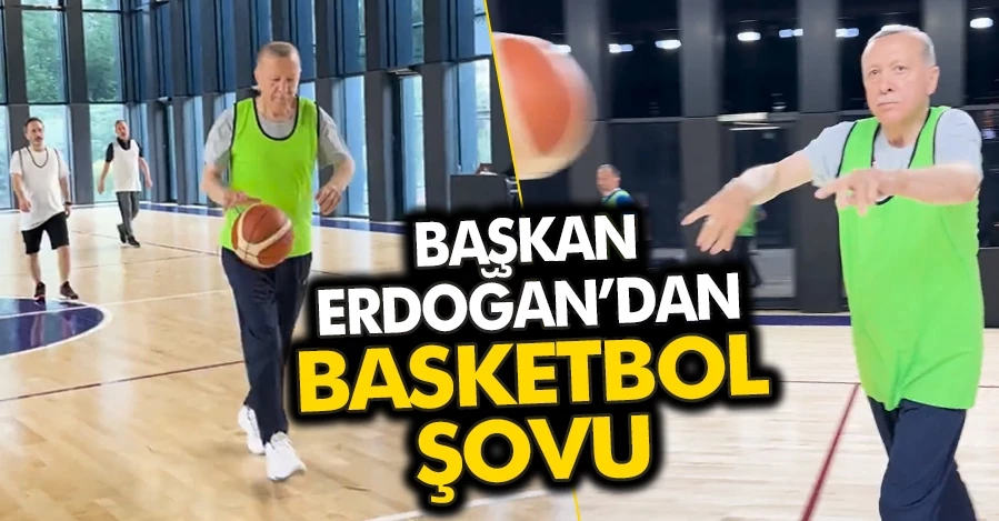 Cumhurbaşkanı Erdoğan Mustafa Varank ve ünlü basketbolcu Hidayet Türkoğlu ile maç yaptı