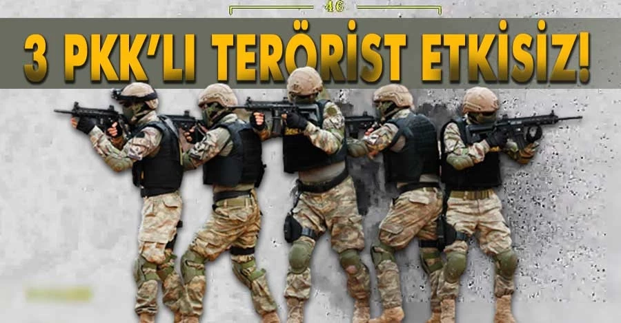 Pençe-Kilit Operasyonu bölgesinde belirlenen 3 PKK’lı terörist etkisiz hale getirildi