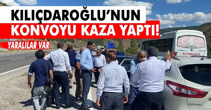 Kılıçdaroğlu’nun konvoyunda zincirleme trafik kazası: 4 yaralı 
