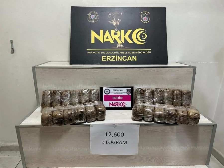  Erzincan’da 12 kilo 600 gram eroin ele geçirildi   