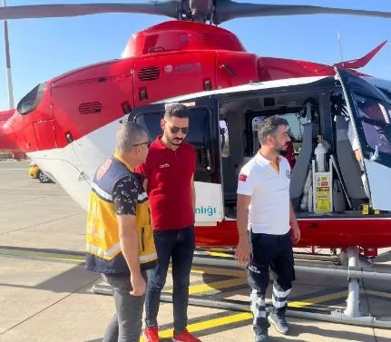  Şırnak’ta ambulans helikopter minik Aras için havalandı   