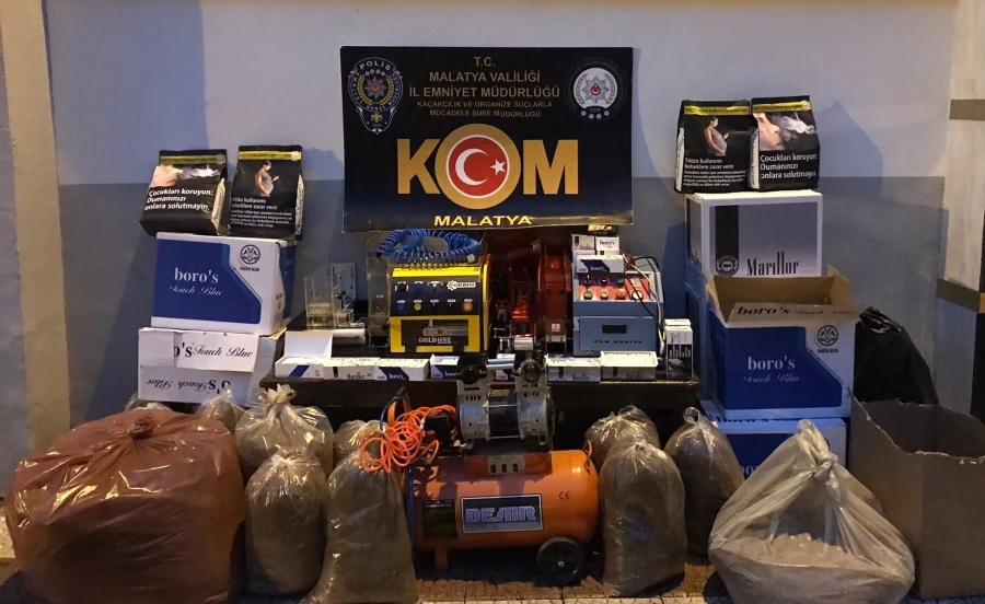 Malatya’da çok sayıda gümrük kaçağı ürün yakalandı 