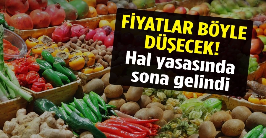 Fiyatlar böyle düşecek! Hal yasasında sona gelindi