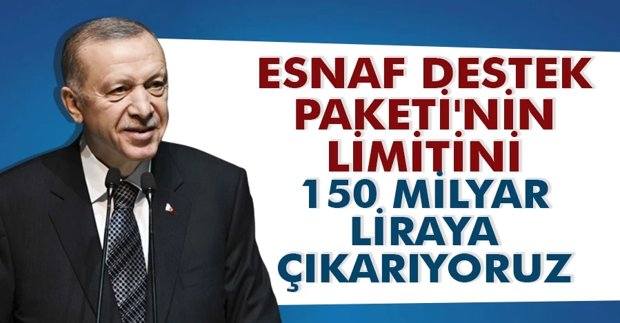 Cumhurbaşkanı Erdoğan: Esnaf Destek Paketi
