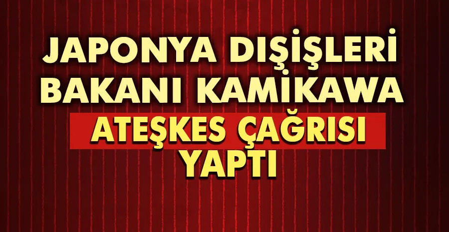 Japonya Dışişleri Bakanı Kamikawa ateşkes çağrısı yaptı