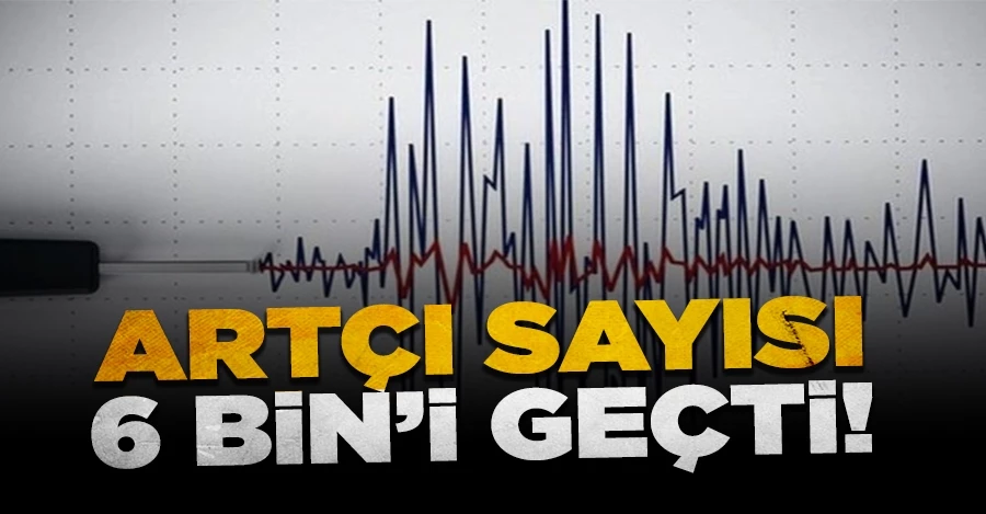 Bölgedeki toplam artçı sayısı 6 bin 40