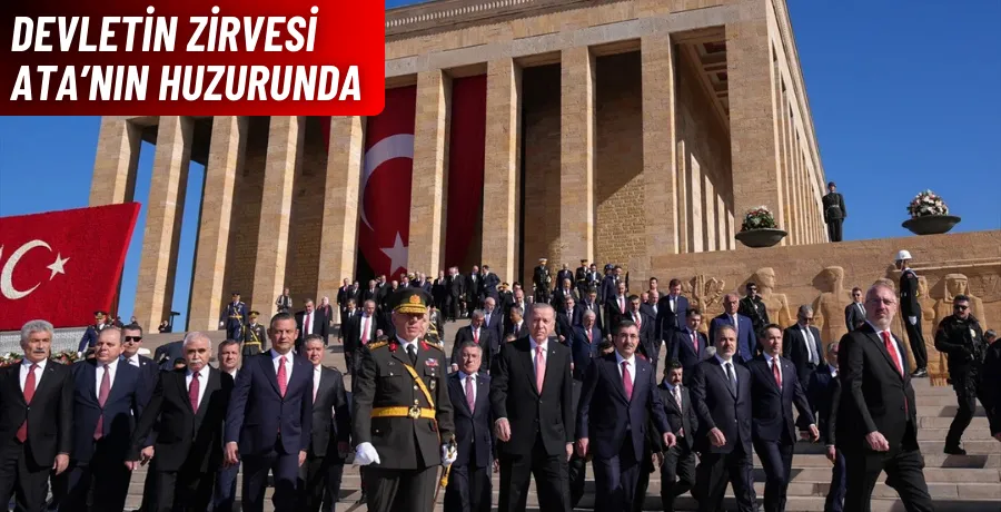 Devlet erkanı Cumhuriyet Bayramı töreni için Anıtkabir