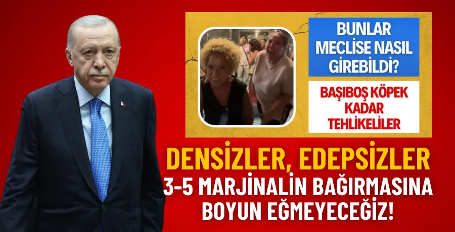  Cumhurbaşkanı Erdoğan: 3-5 marjinalin bağırmasına boyun eğmeyeceğiz