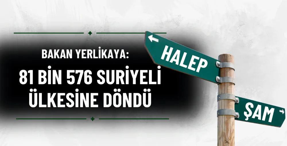 81 Bin 576 Suriyeli ülkesine döndü