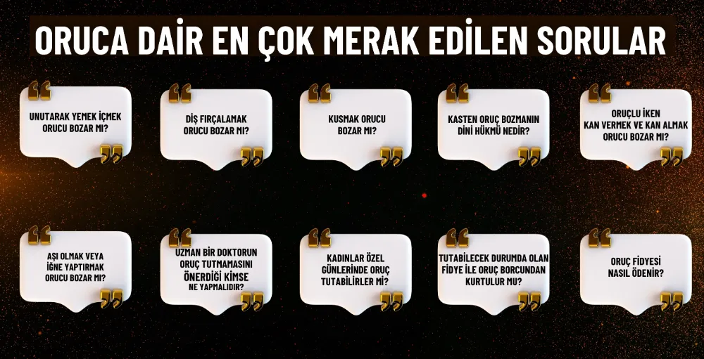 Oruca dair en çok merak edilen sorular